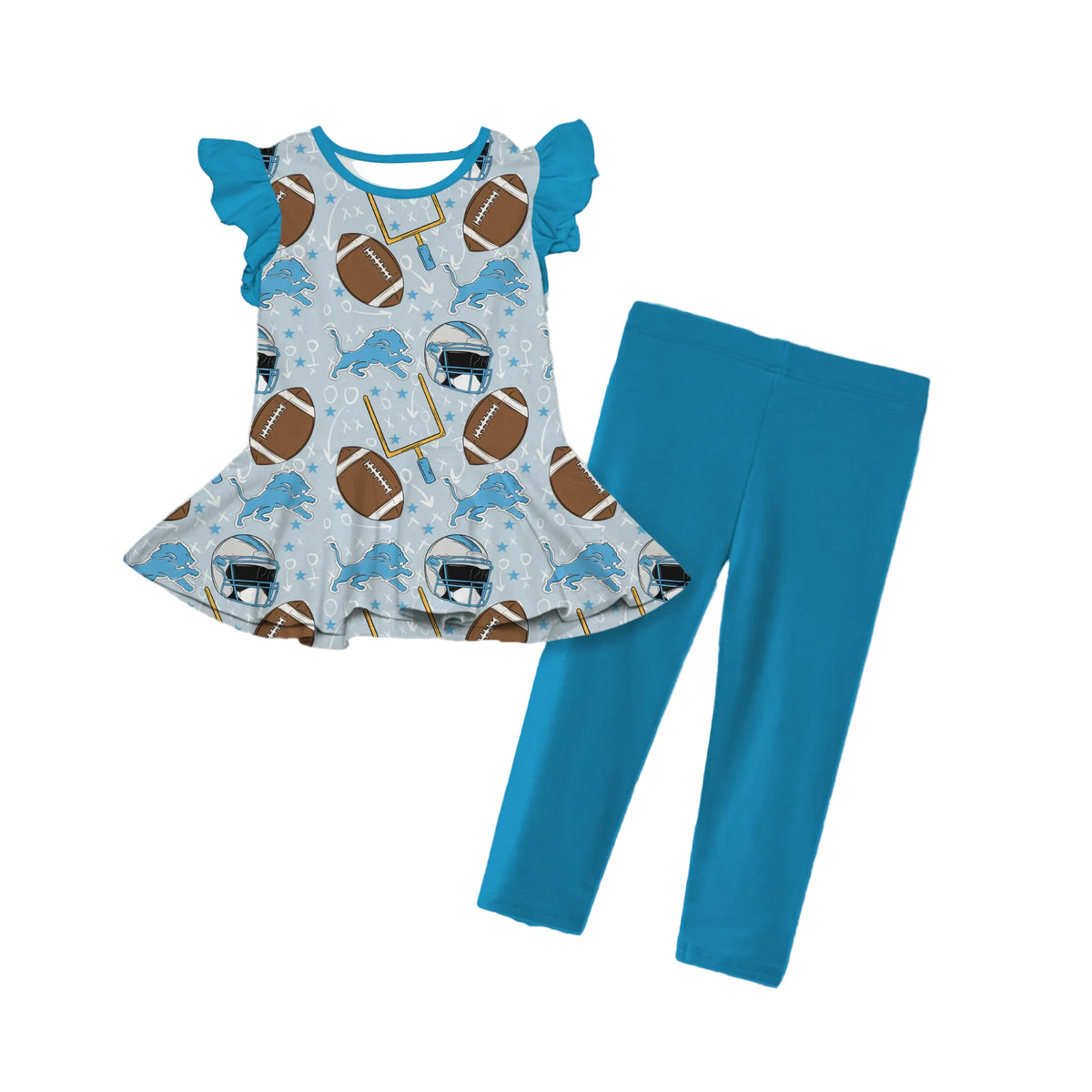 Lions Bamboo Peplum Set