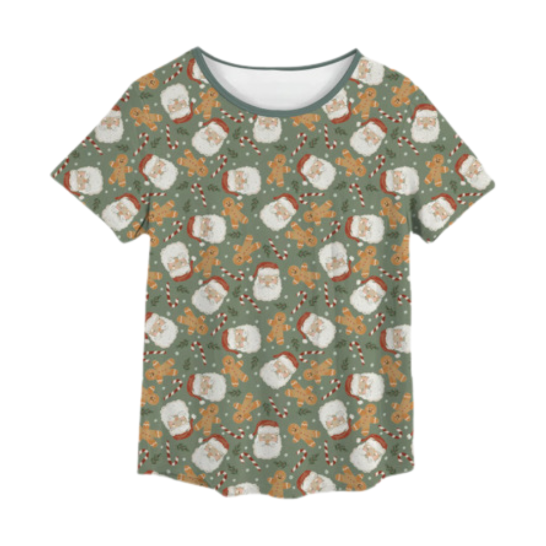 Classic Christmas Adult Bamboo Lounge Top