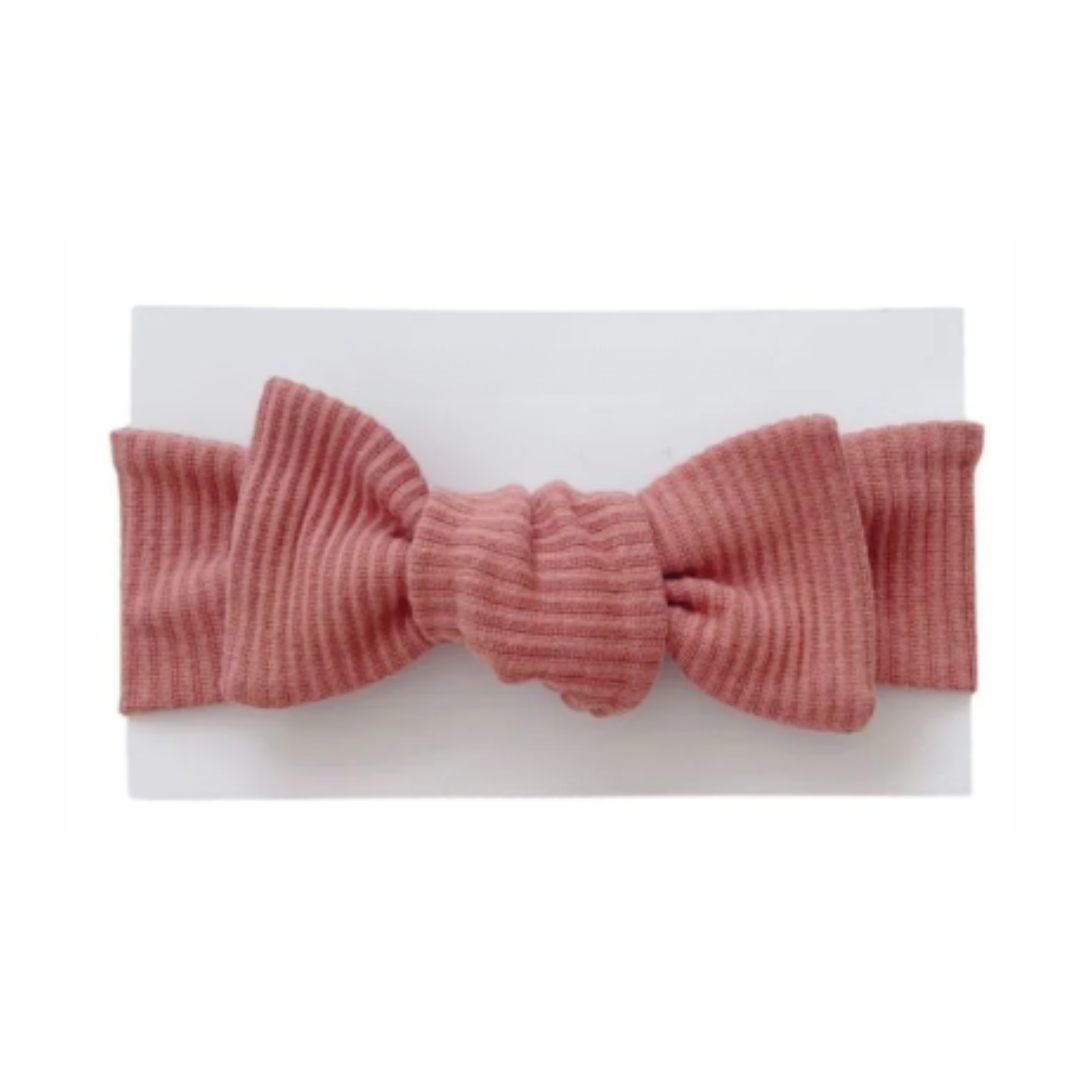 Dusty Rose Ribbed Headband