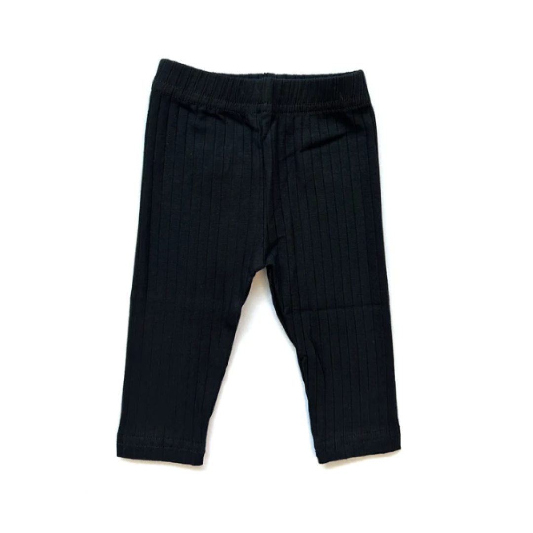 Ebony Basic Ribbed Pants