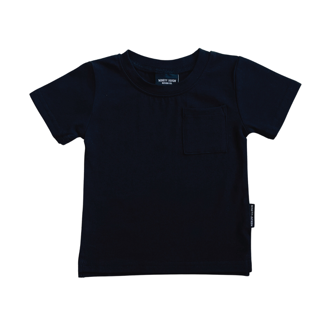 Jet Black Basic Pocket Tee