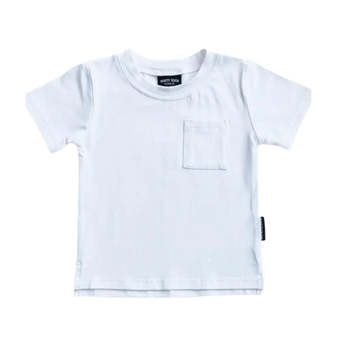 Bright White Basic Pocket Tee