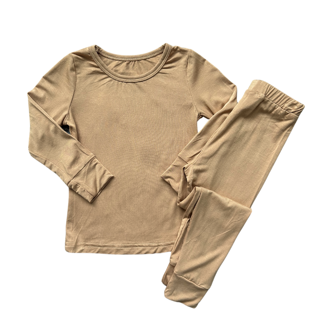 Tan Bamboo Two Piece Set