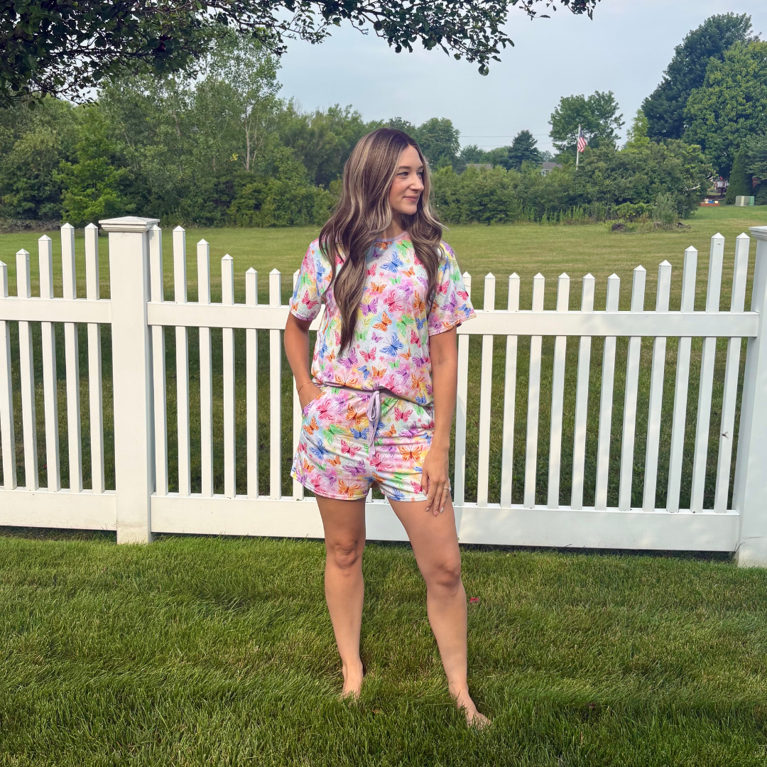 Butterfly Season Women’s Bamboo Short Set