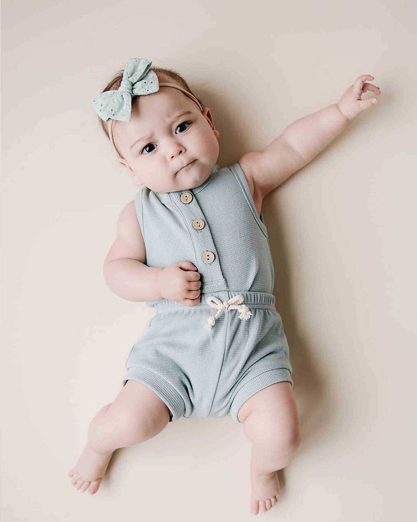 Mint Eyelet Bow