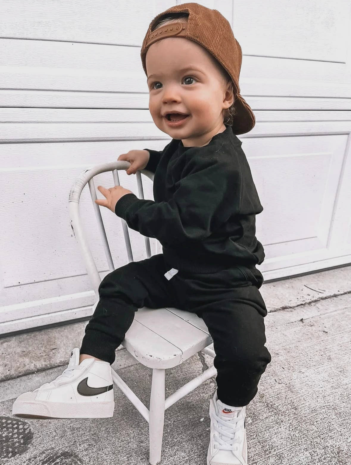 Back to Black Sweatsuit Starry Eyes Baby & Children's Clothing Boutique