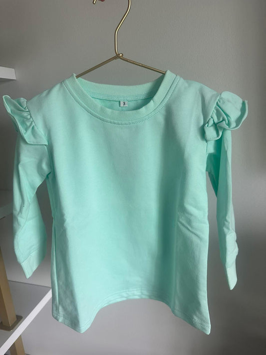 Mint Bow Flutter Sweater