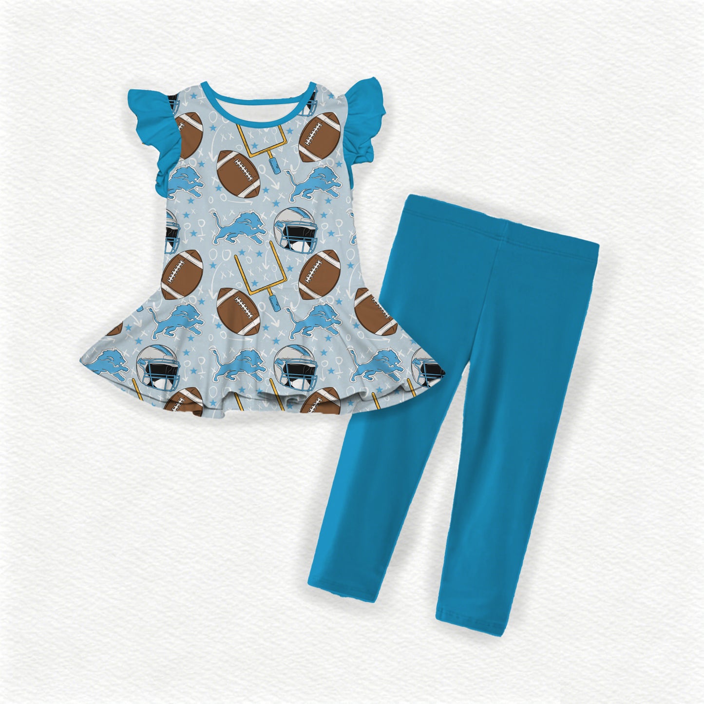 Lions Bamboo Peplum Set