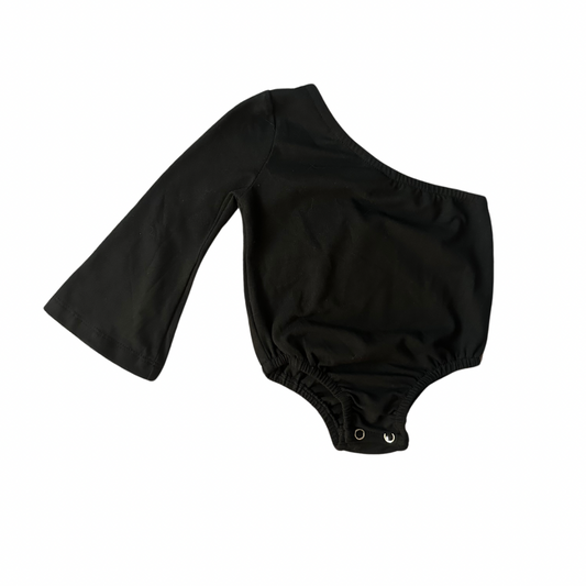 Jet Black One Shoulder Bodysuit