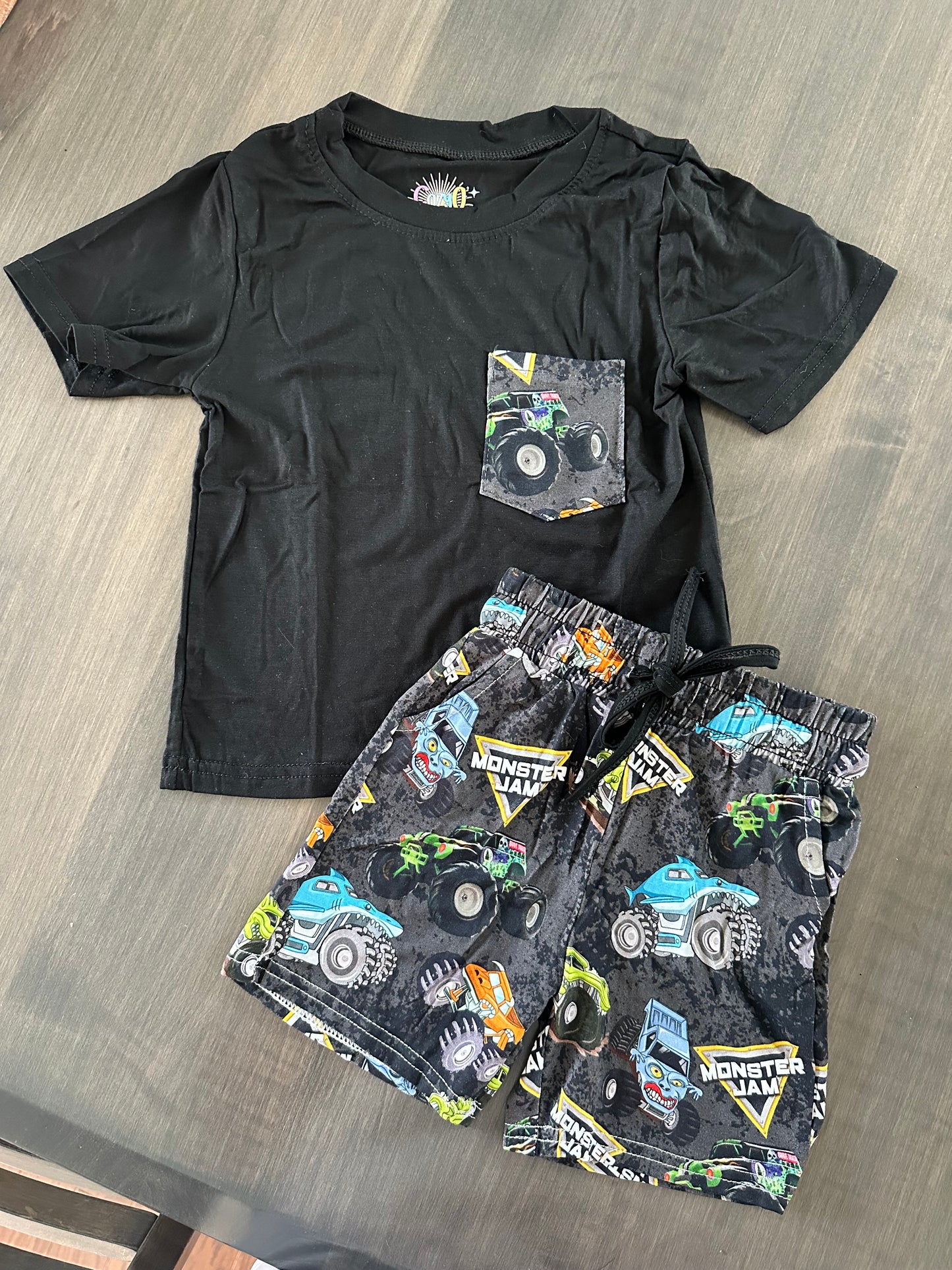 Monster Truck Pocket Tee Set