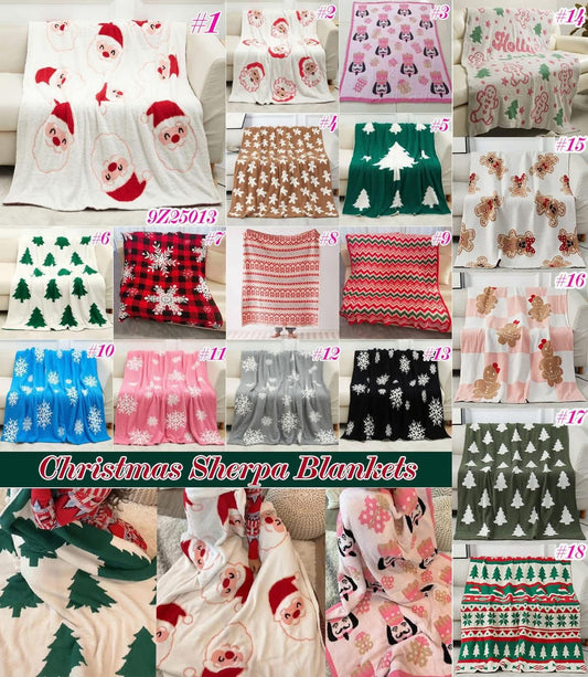 Luxury Sherpa Christmas Blankets