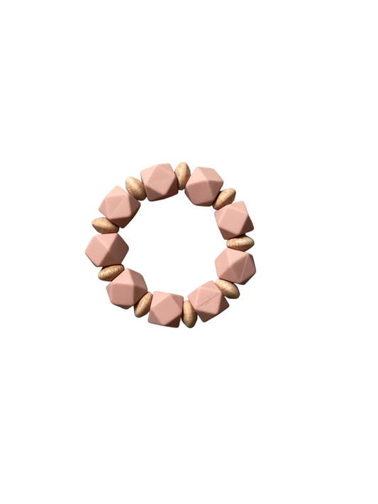 Endless Loop Teething Rattle [Misty Rose]