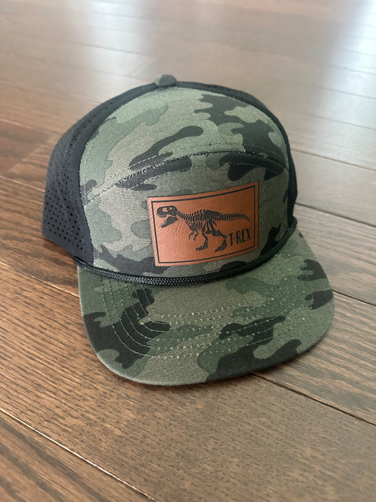 T-Rex Camo Snapback - Black Mesh