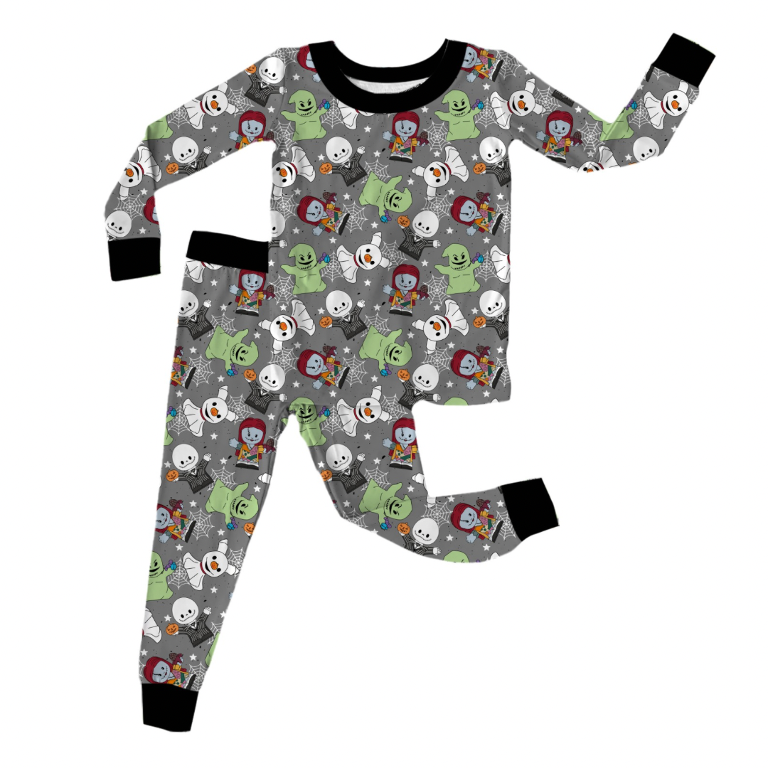 Pumpkin Screams Bamboo Long Sleeve Set