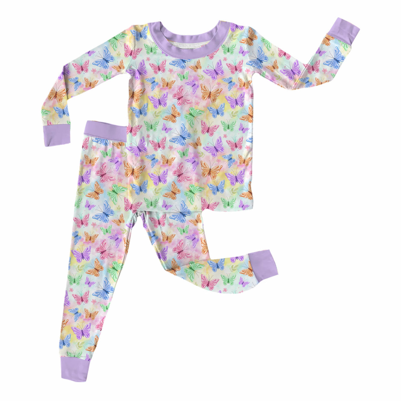 Butterfly Season Bamboo Long Sleeve Set