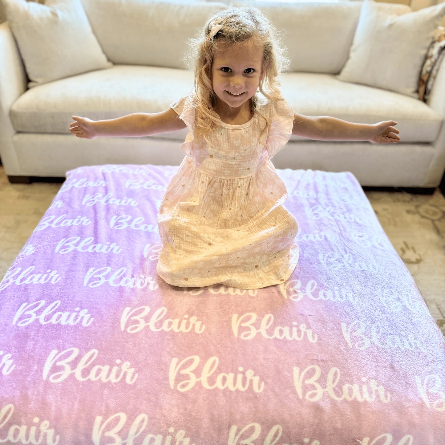 Pretty Pastels Personalized Blanket