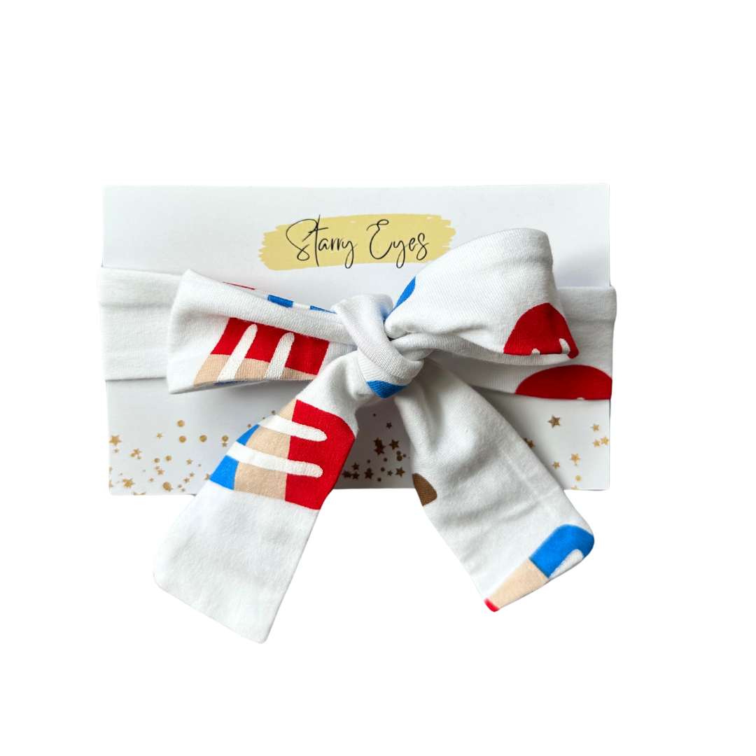 Patriotic Popsicle Bow