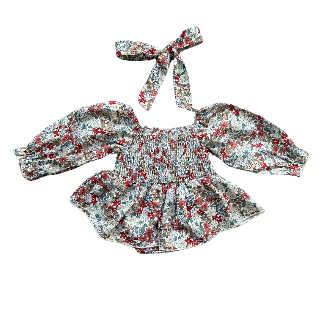 Cranberry Floral Romper