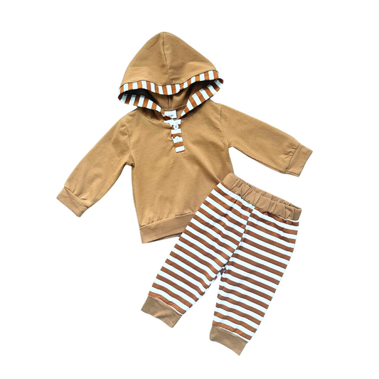 Tan Striped Set