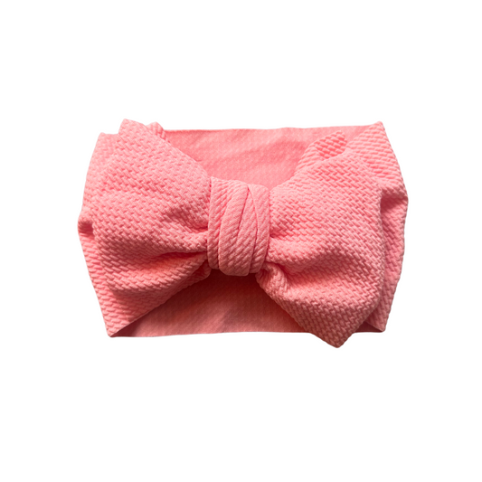 Carnation Waffle Bow Headband