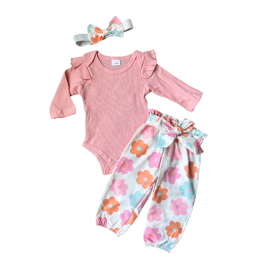 Floral Tie Jogger Set