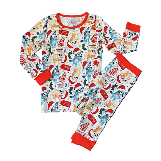 Heeler Holiday Bamboo LS Set