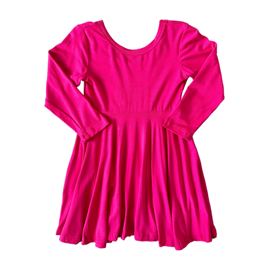 Hot Pink Bamboo Twirl Dress
