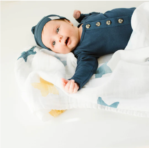 Organic Starry Muslin Gauze Swaddle
