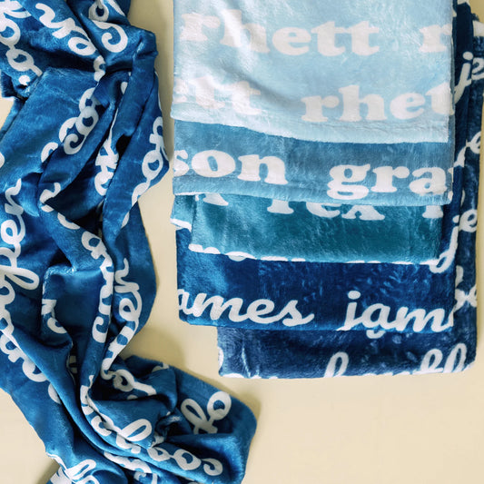 Baby Boy Blues Personalized Blanket