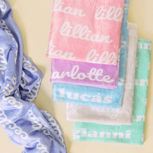 Pretty Pastels Personalized Blanket