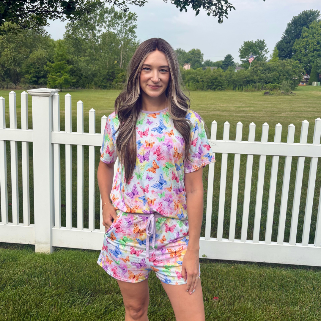 Butterfly Season Women’s Bamboo Short Set