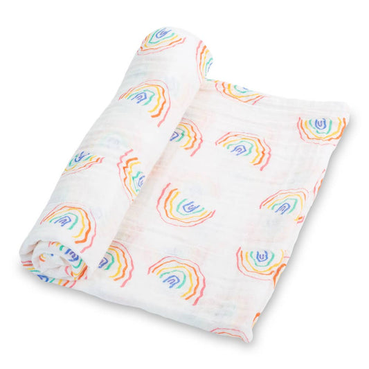 Rainbow Muslin Swaddle