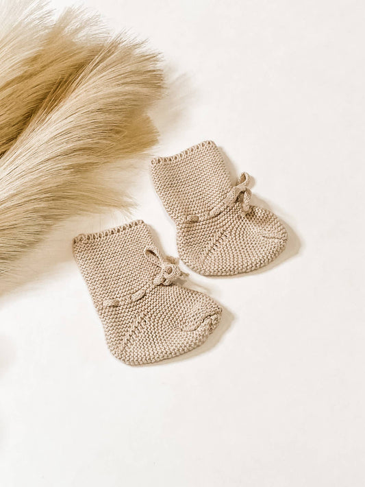 Almond Knitted Booties