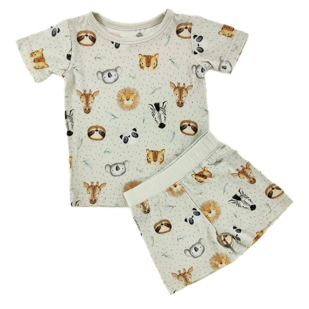 Safari Friends Bamboo Shorts Set